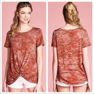 Rust colored burnout Tee